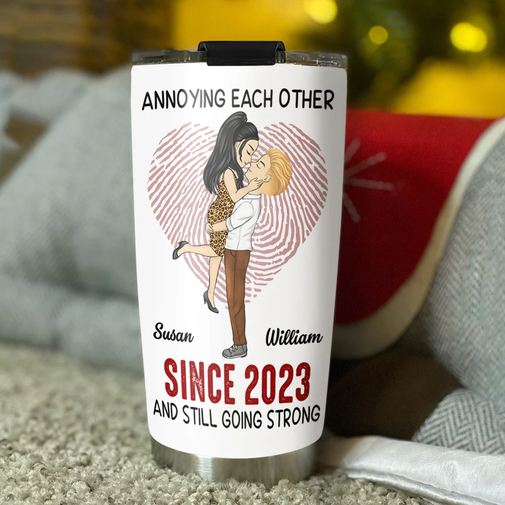 Annoying Each Other Version 2 - Personalized Custom Tumbler - Image 4