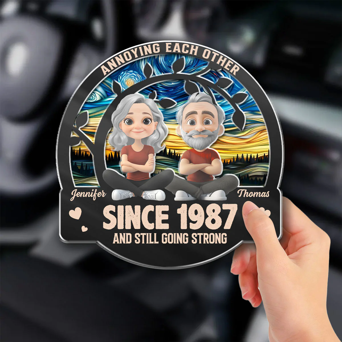 Annoying For Years - Personalized Custom Acrylic Car Visor Clip - Image 2