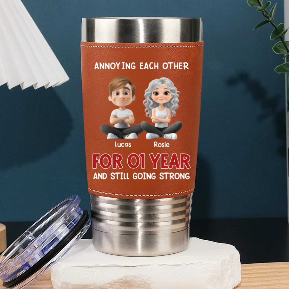 Annoying - Personalized Custom Leather Tumbler - Image 7