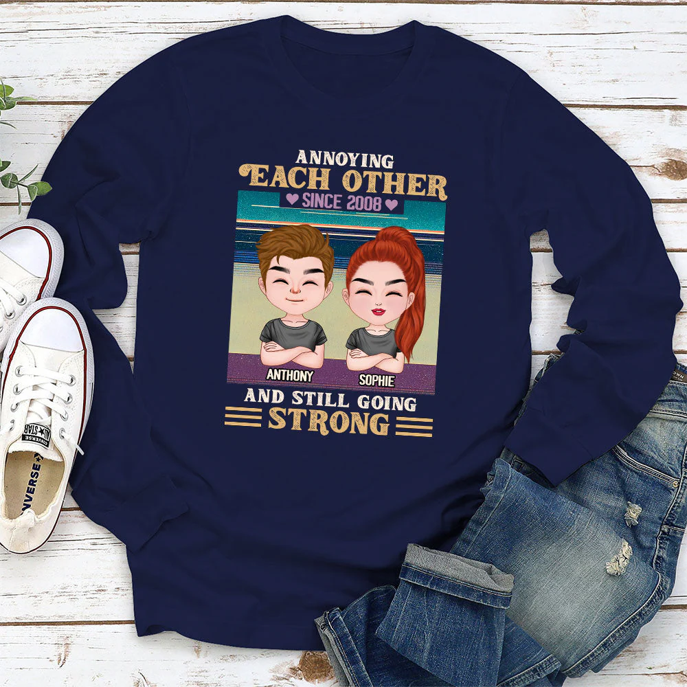 Annoying Since - Personalized Custom Long Sleeve T-shirt - Image 2