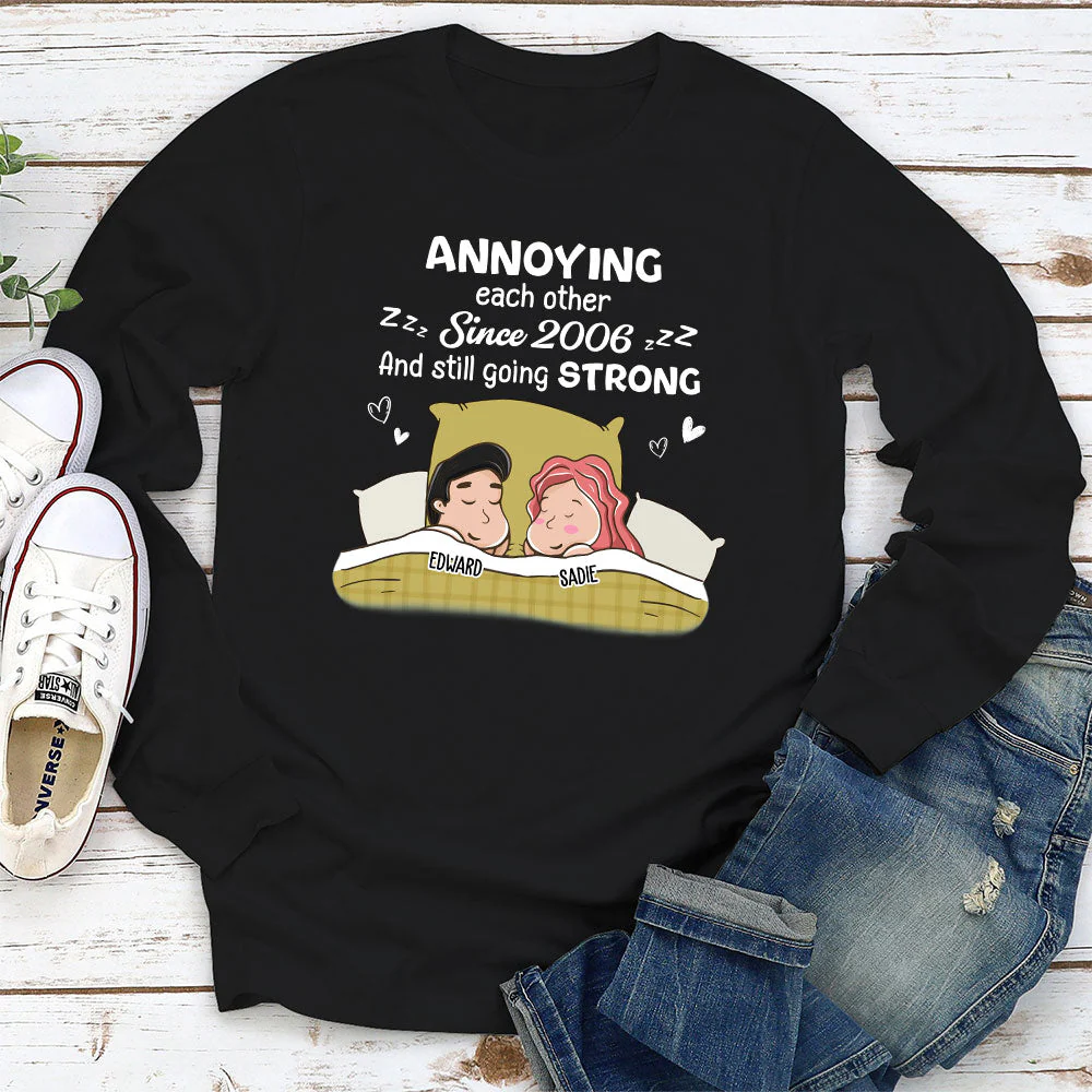 Annoying Sleeping - Personalized Custom Long Sleeve T-shirt - Image 2