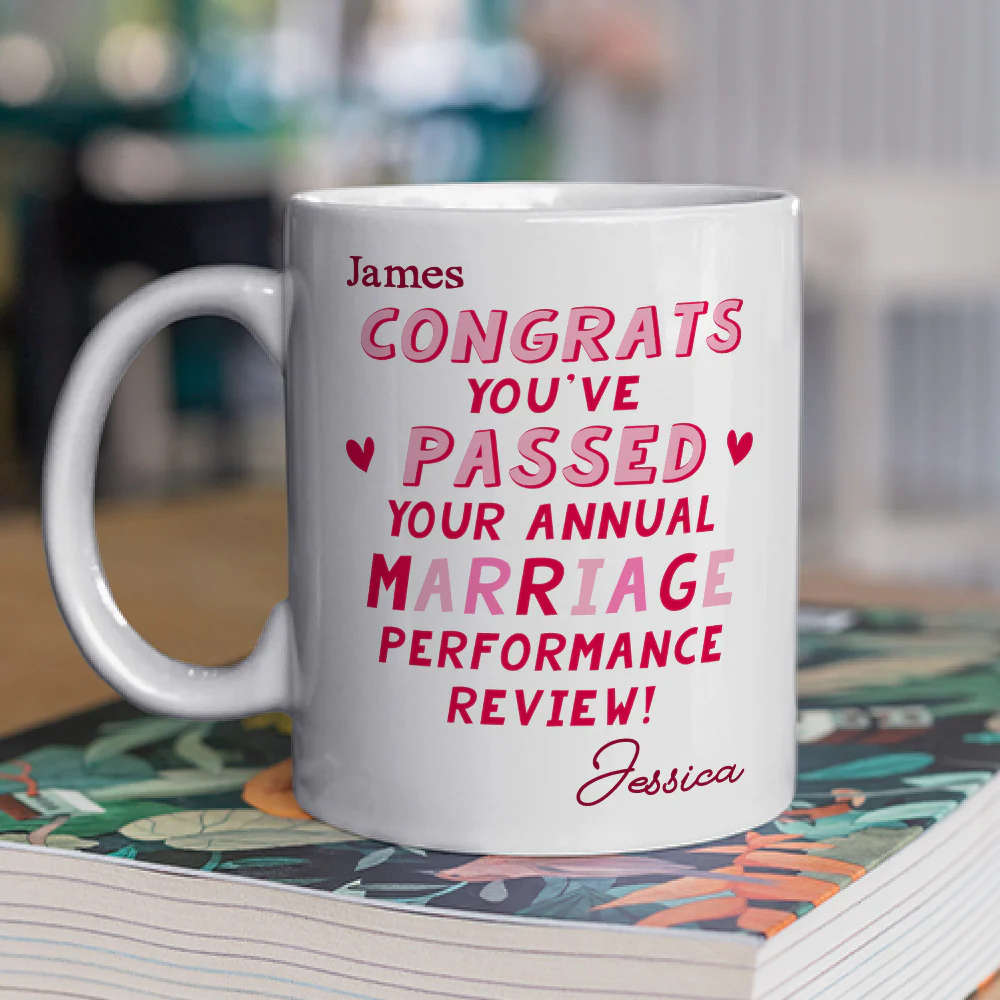 Annual Marriage Performance Review - Personalized Custom Coffee Mug - Image 2