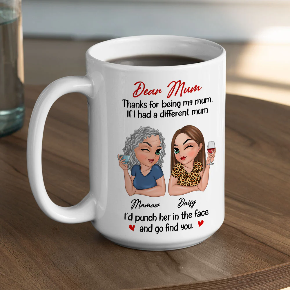 Another Mom - Personalized Custom Coffee Mug - Image 5