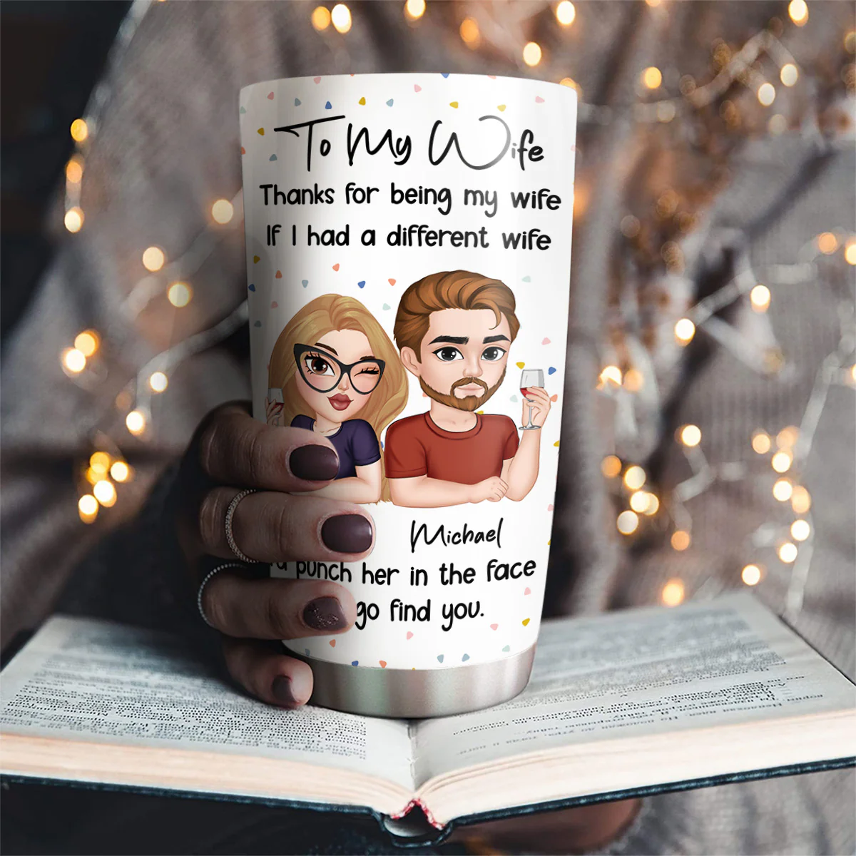 Another Wife - Personalized Custom Tumbler - Image 2