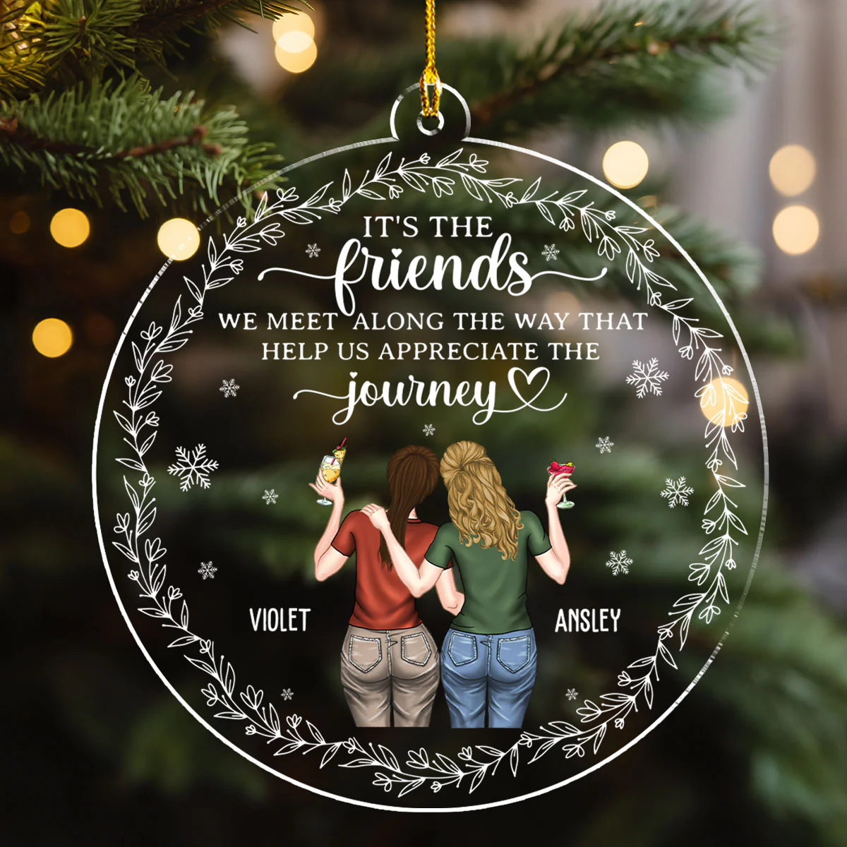 Appreciate The Journey - Personalized Custom Acrylic Ornament - Image 2