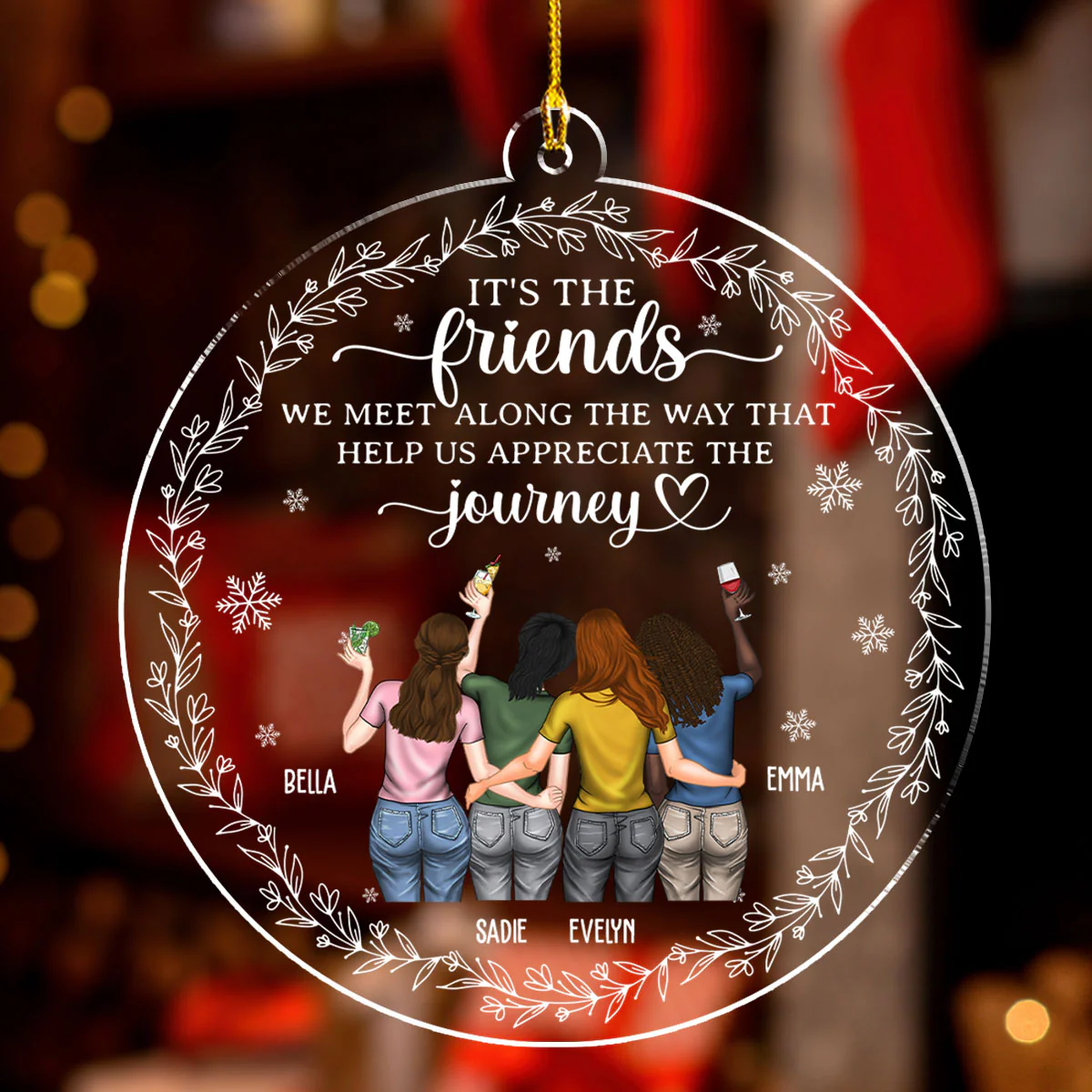 Appreciate The Journey - Personalized Custom Acrylic Ornament - Image 3