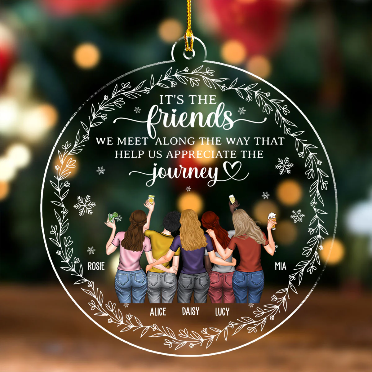 Appreciate The Journey - Personalized Custom Acrylic Ornament - Image 4