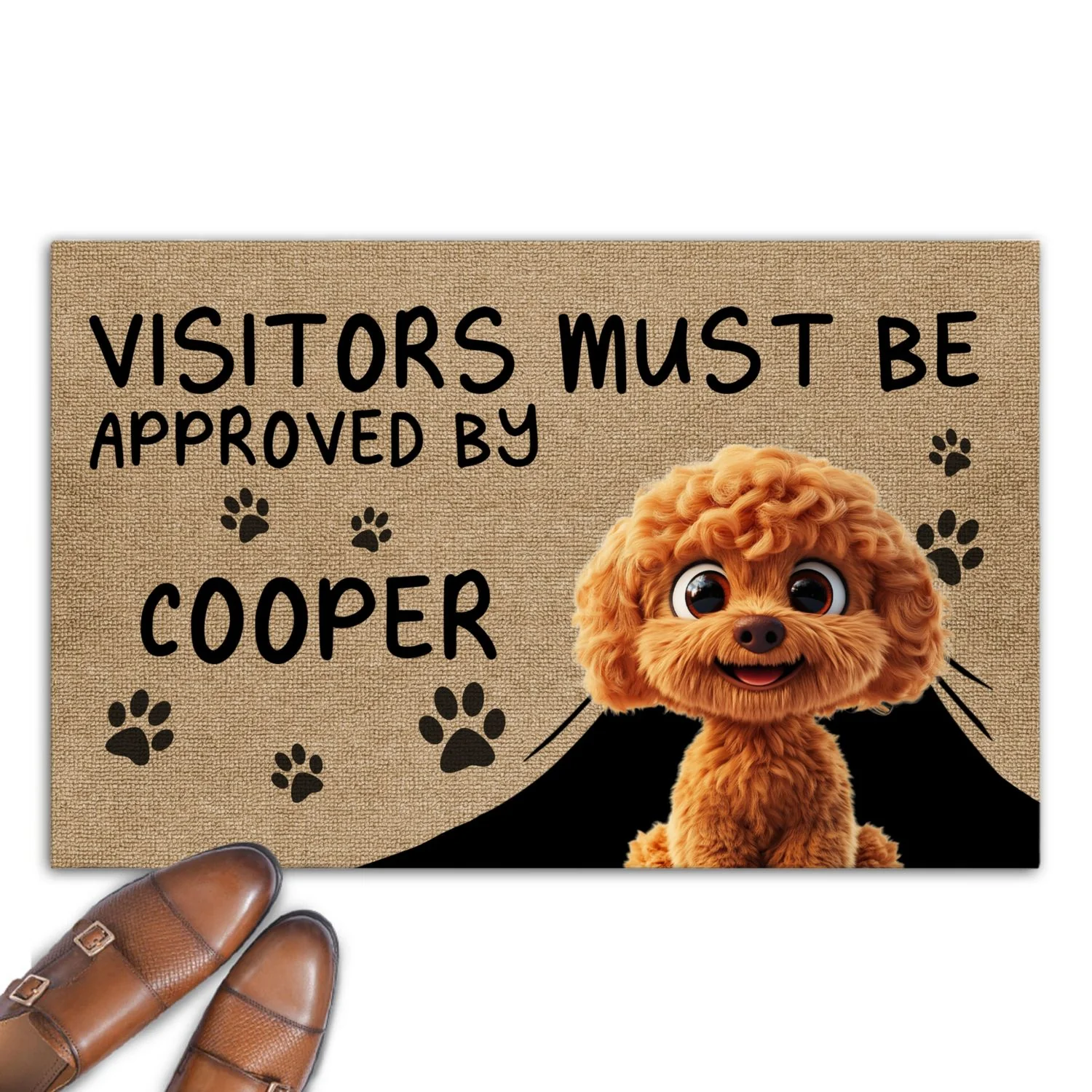 Approved By Dog Cartoon - Personalized Custom Doormat - Image 7