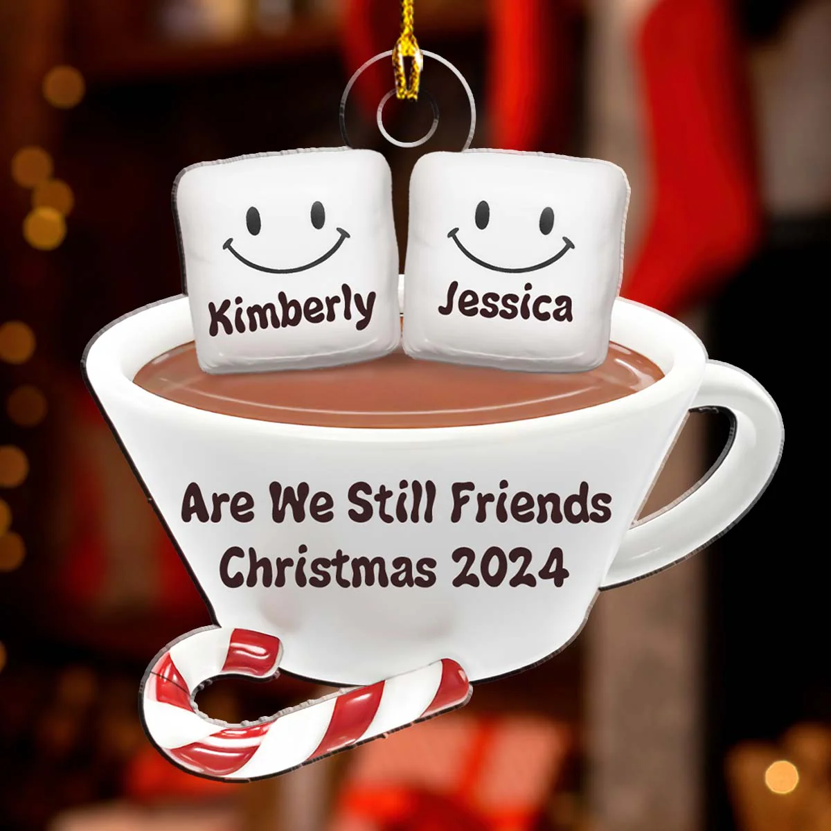 Are We Still Friends Hot CoCoa - Personalized Custom Acrylic Ornament - Image 2