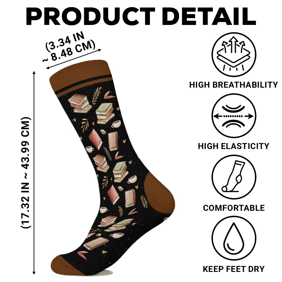 Arguing With Fictional Characters - Personalized Custom Crew Socks - Image 6
