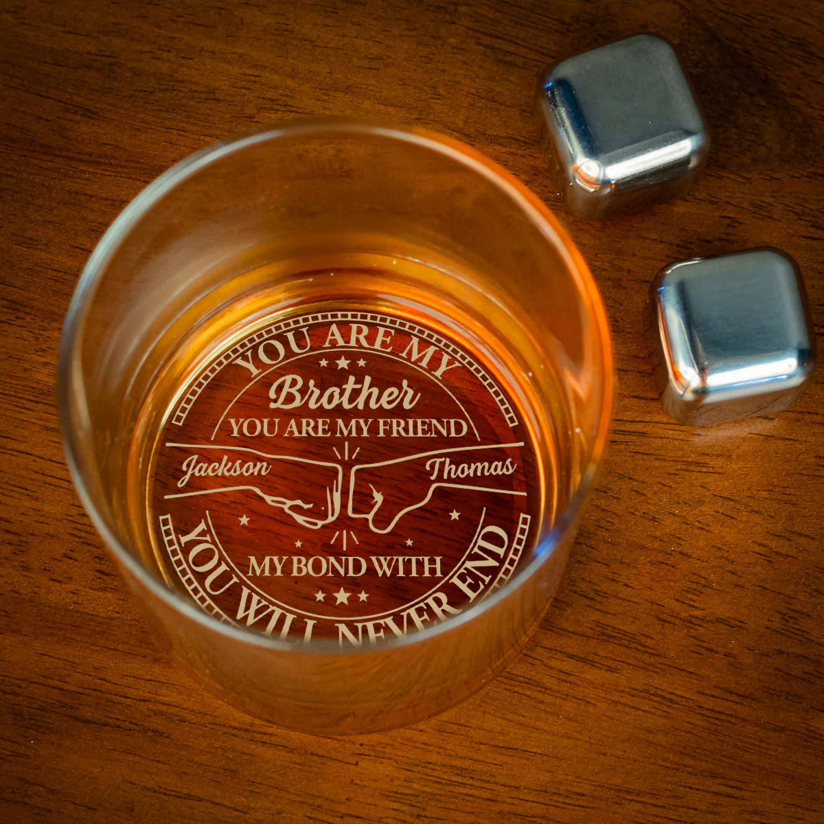 Arguing Yet Always Together - Personalized Custom Engraved Whiskey Glass - Image 2