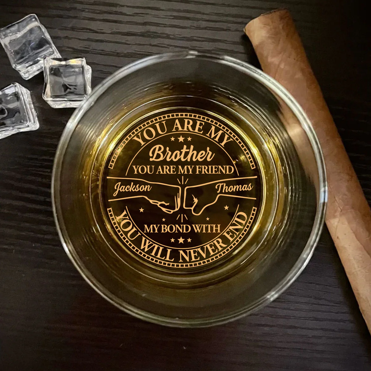 Arguing Yet Always Together - Personalized Custom Engraved Whiskey Glass - Image 4