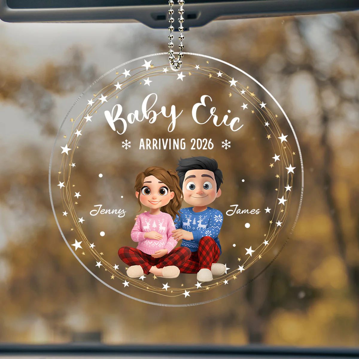 Arrive To This World - Personalized Custom Car Ornament - Image 2