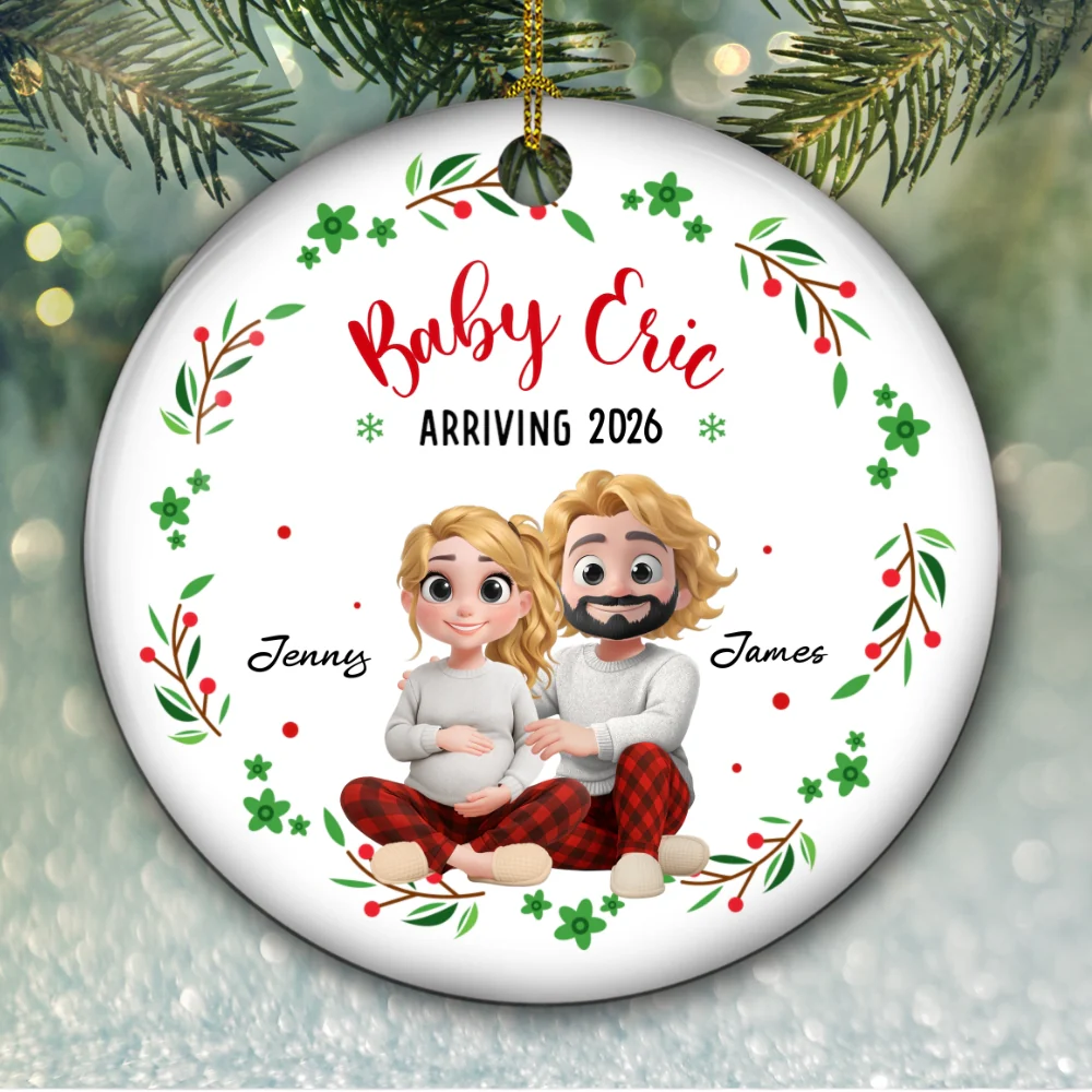Arrive To This World - Personalized Custom Ceramic Ornament - Image 6
