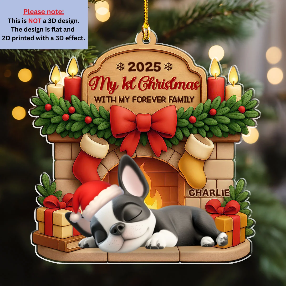 As A Family Member - Personalized Custom 3D Effect Acrylic Ornament - Image 6
