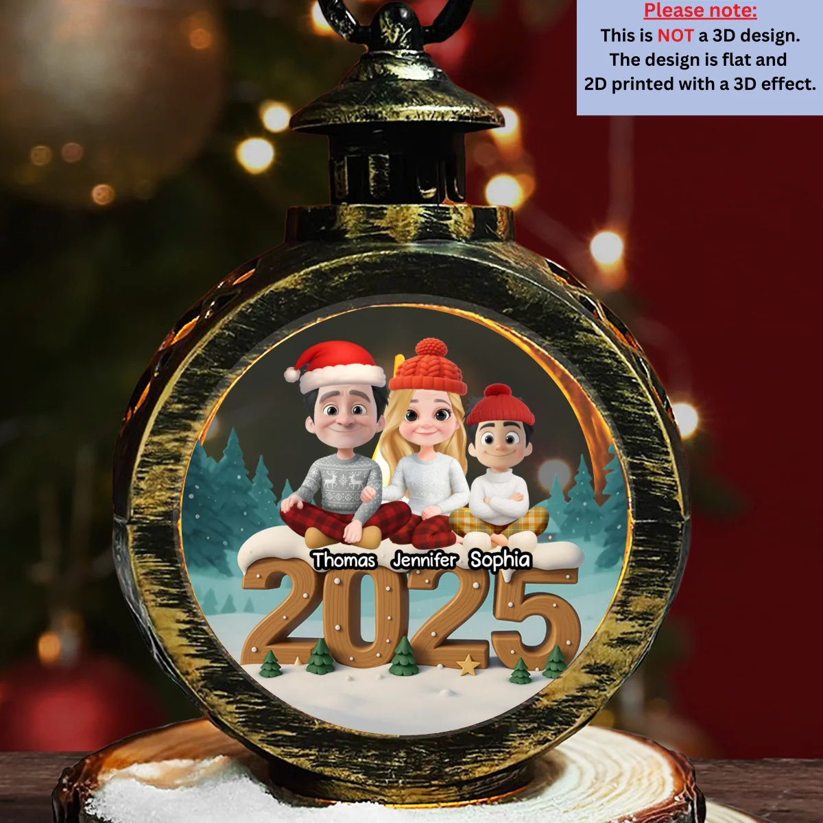 As A Family Now Onwards - Personalized Custom 3D Effect Christmas Lantern - Image 8
