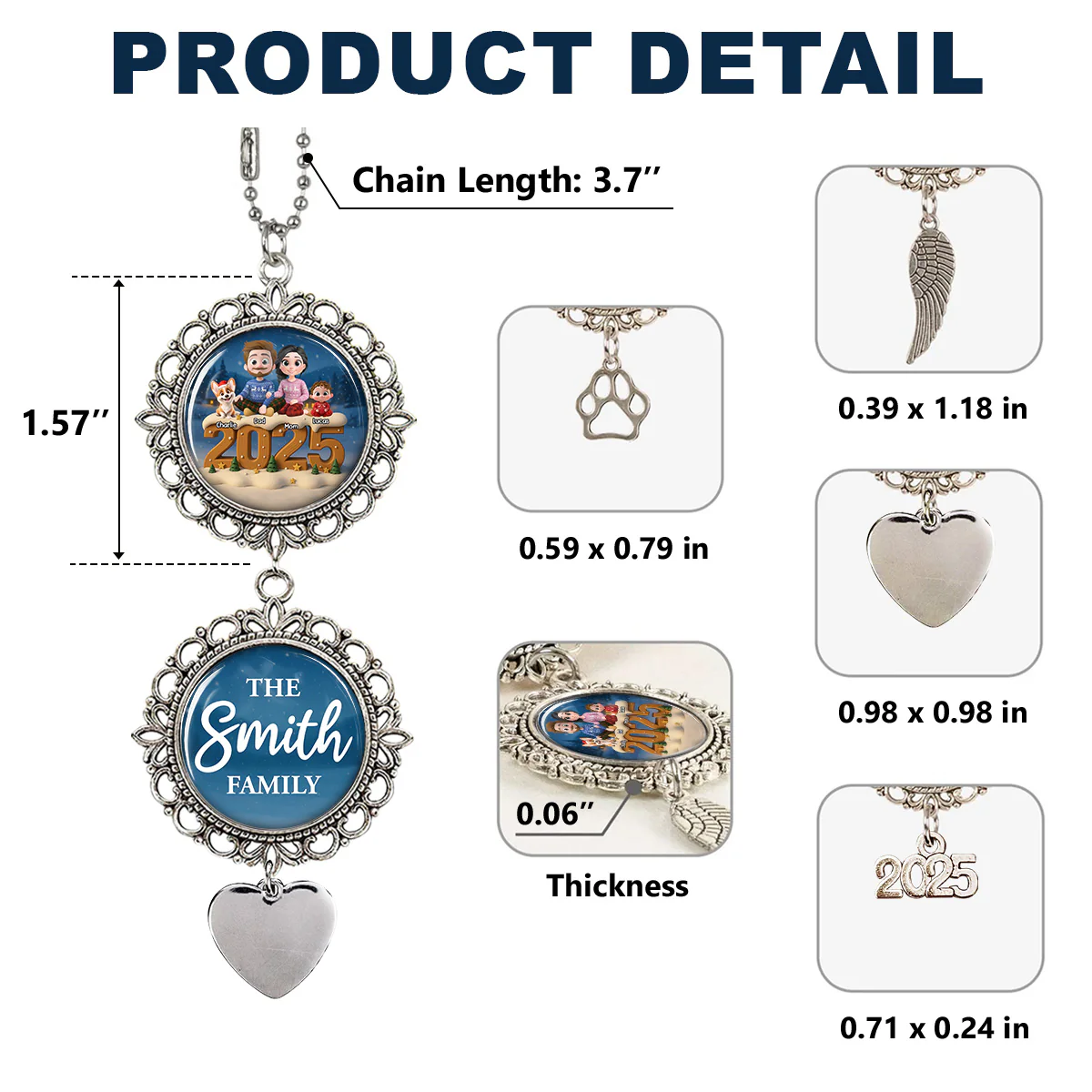 As A Family Now Onwards - Personalized Custom Charming Ornament - Image 5