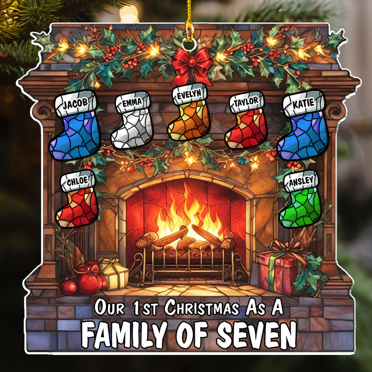 As A Family Of - Personalized Custom Acrylic Ornament - Image 3
