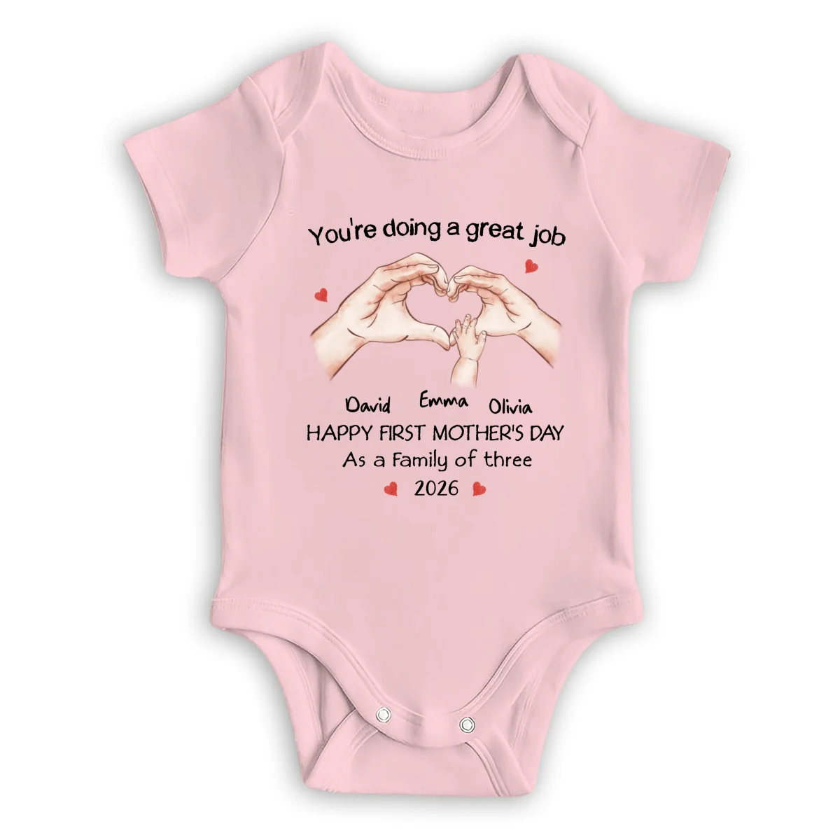 As A Family Of Three - Personalized Custom Baby Onesie - Image 10