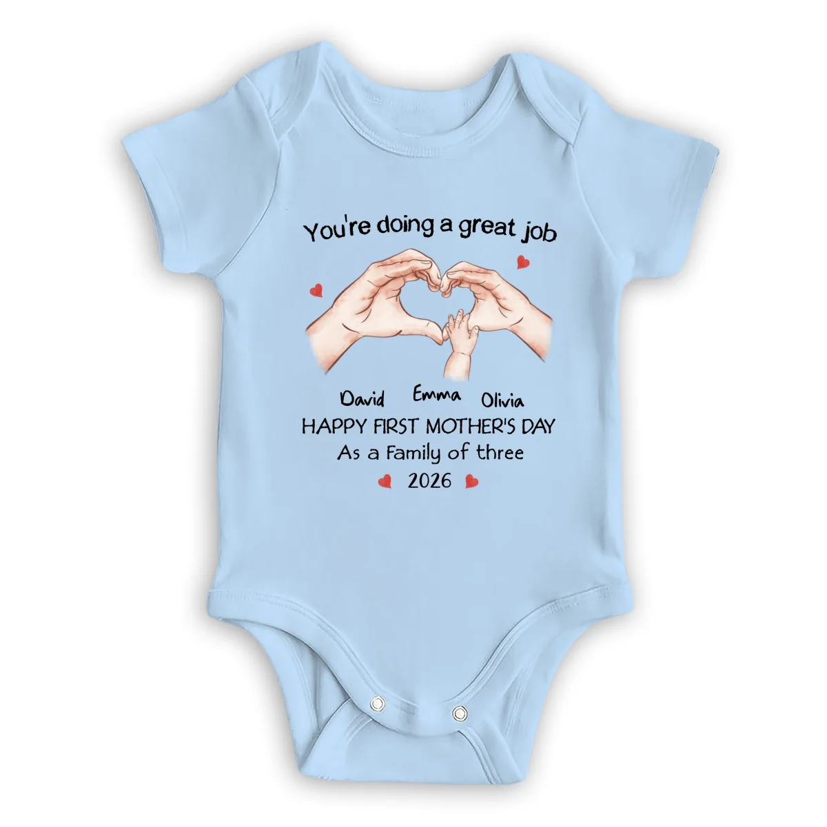 As A Family Of Three - Personalized Custom Baby Onesie - Image 9