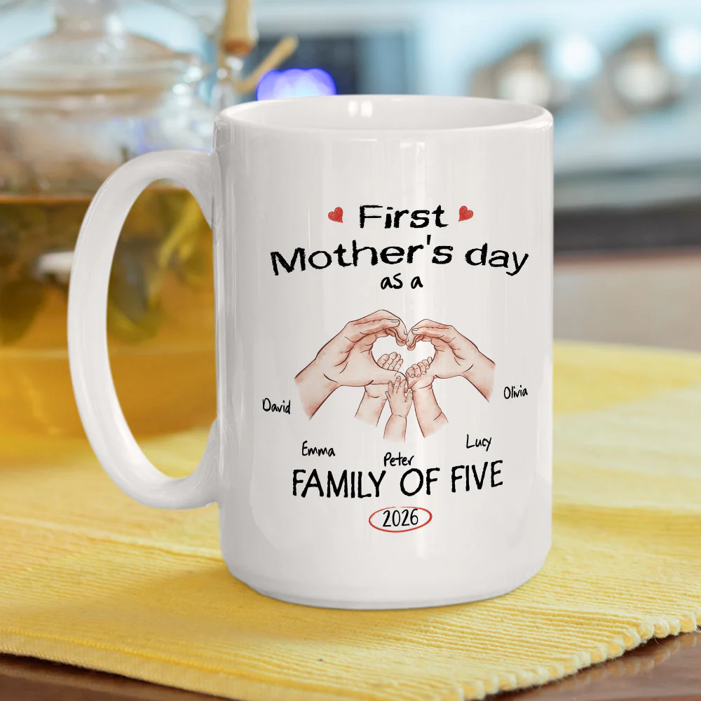 As A Family Of Three - Personalized Custom Coffee Mug - Image 5