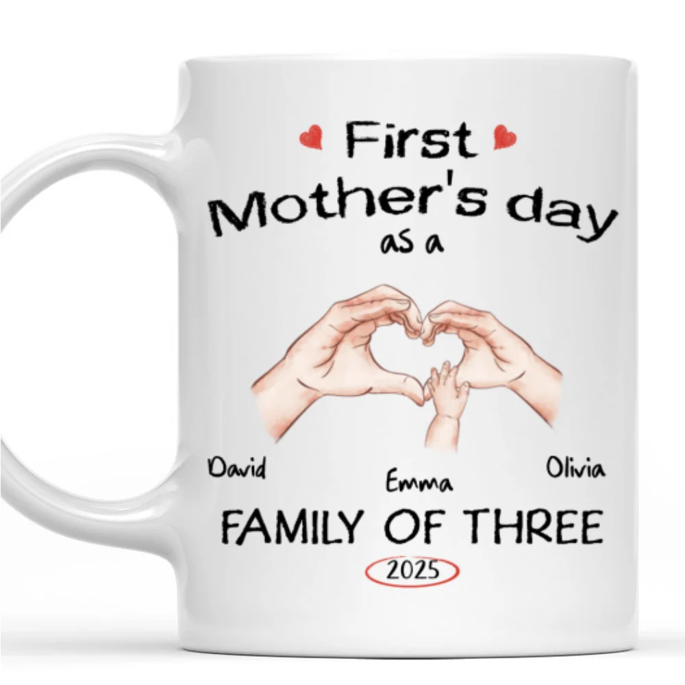As A Family Of Three - Personalized Custom Coffee Mug - Image 8