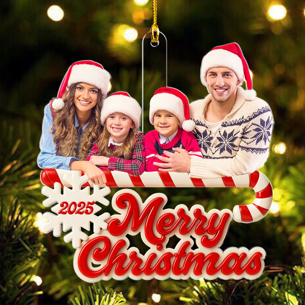 As A Family Photo - Personalized Custom Acrylic Ornament - Image 2
