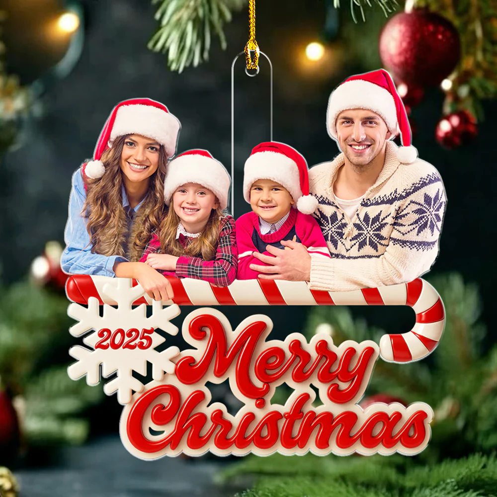 As A Family Photo - Personalized Custom Acrylic Ornament - Image 3