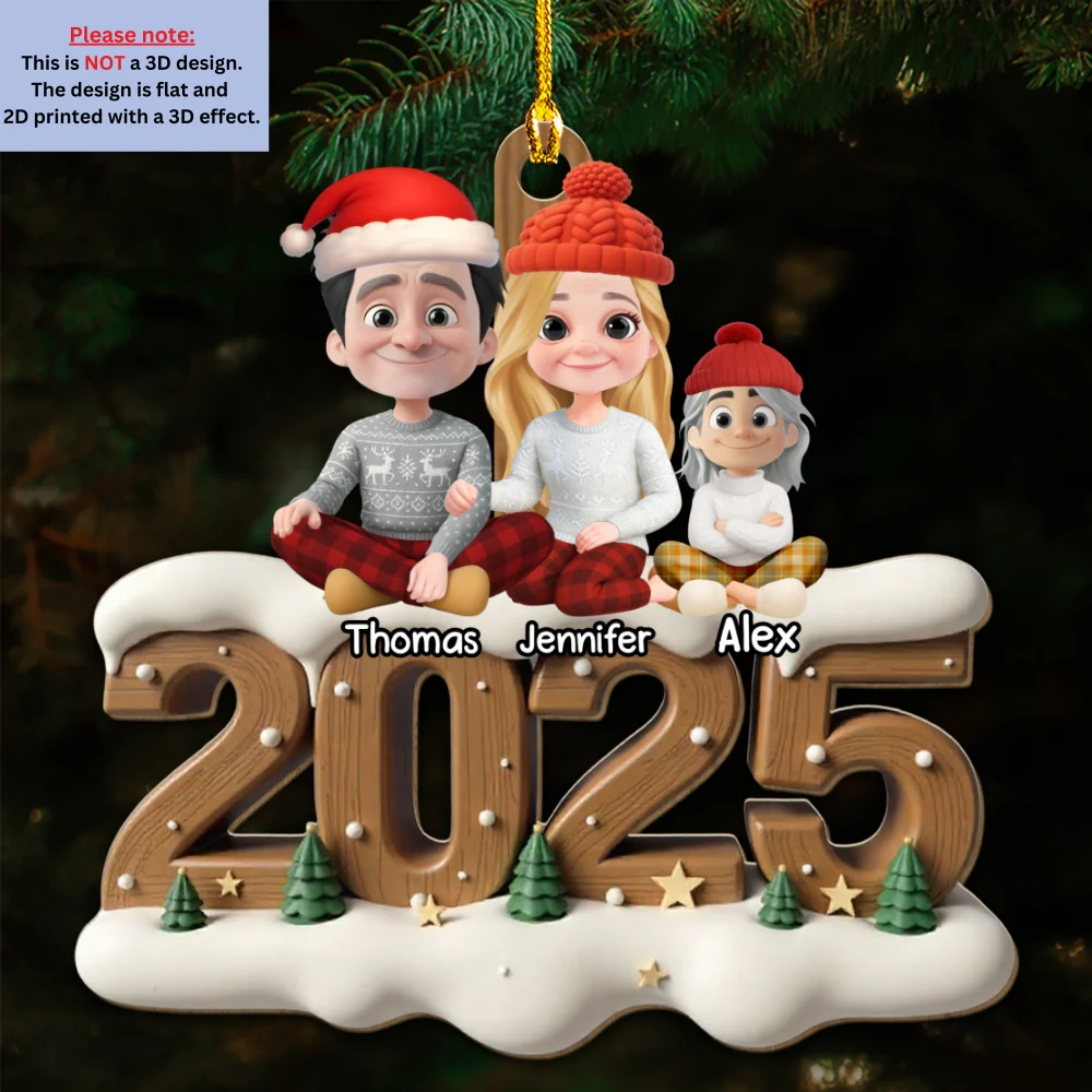 As A Family With Cats Extended Ver - Personalized Custom 3D Effect Wood Ornament - Image 5