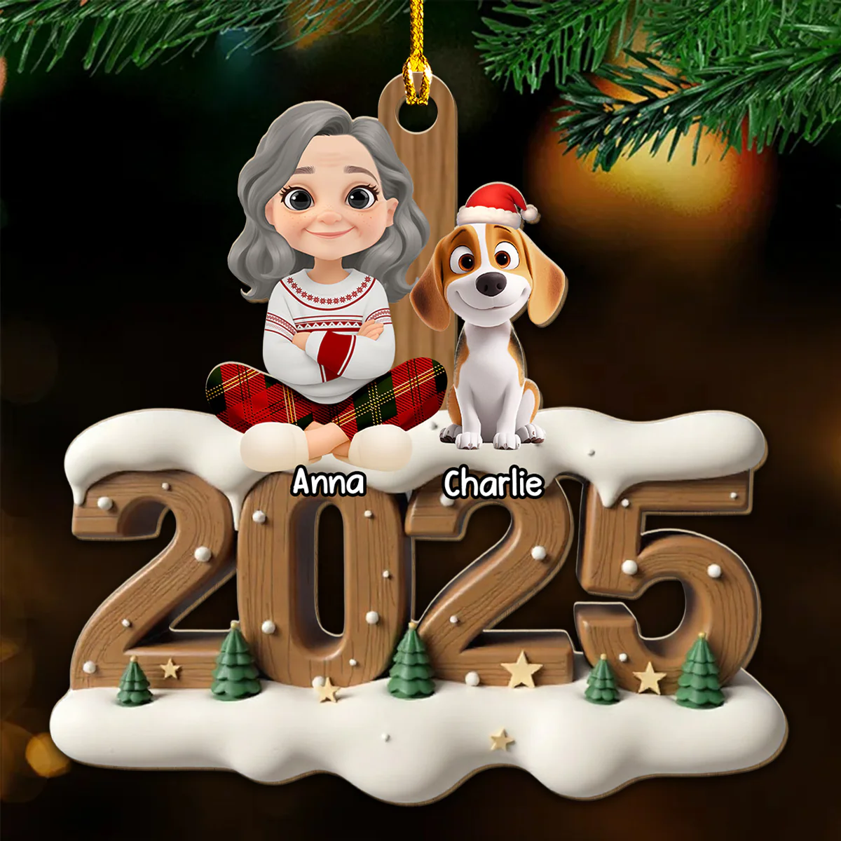As A Fur Parent Now Onwards - Personalized Custom 3D Effect Wood Ornament - Image 2