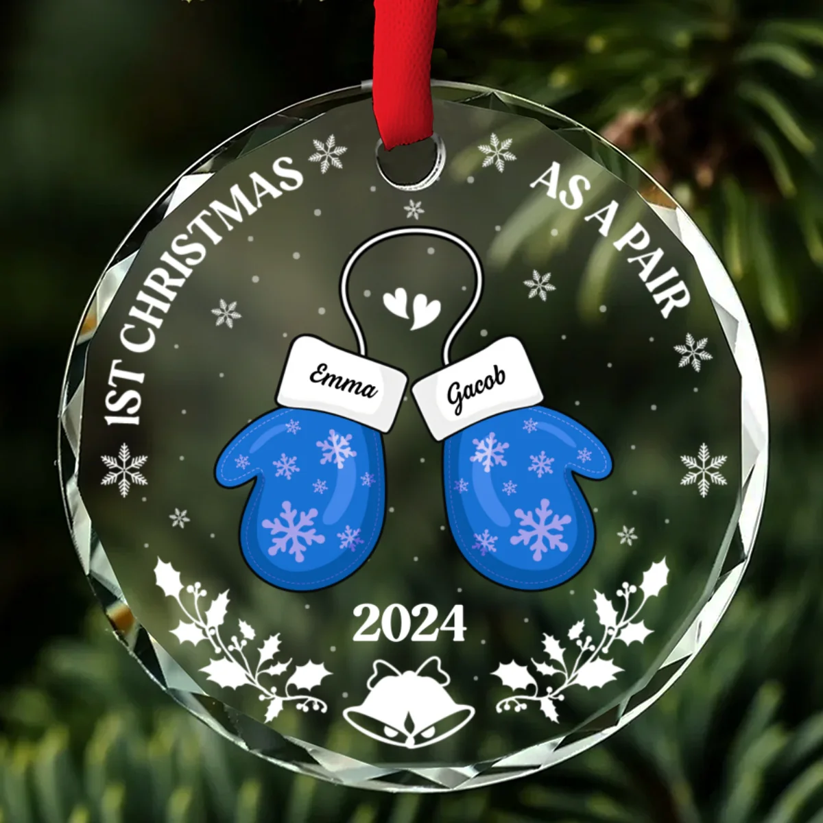 As A Pair - Personalized Custom Glass Ornament - Image 5