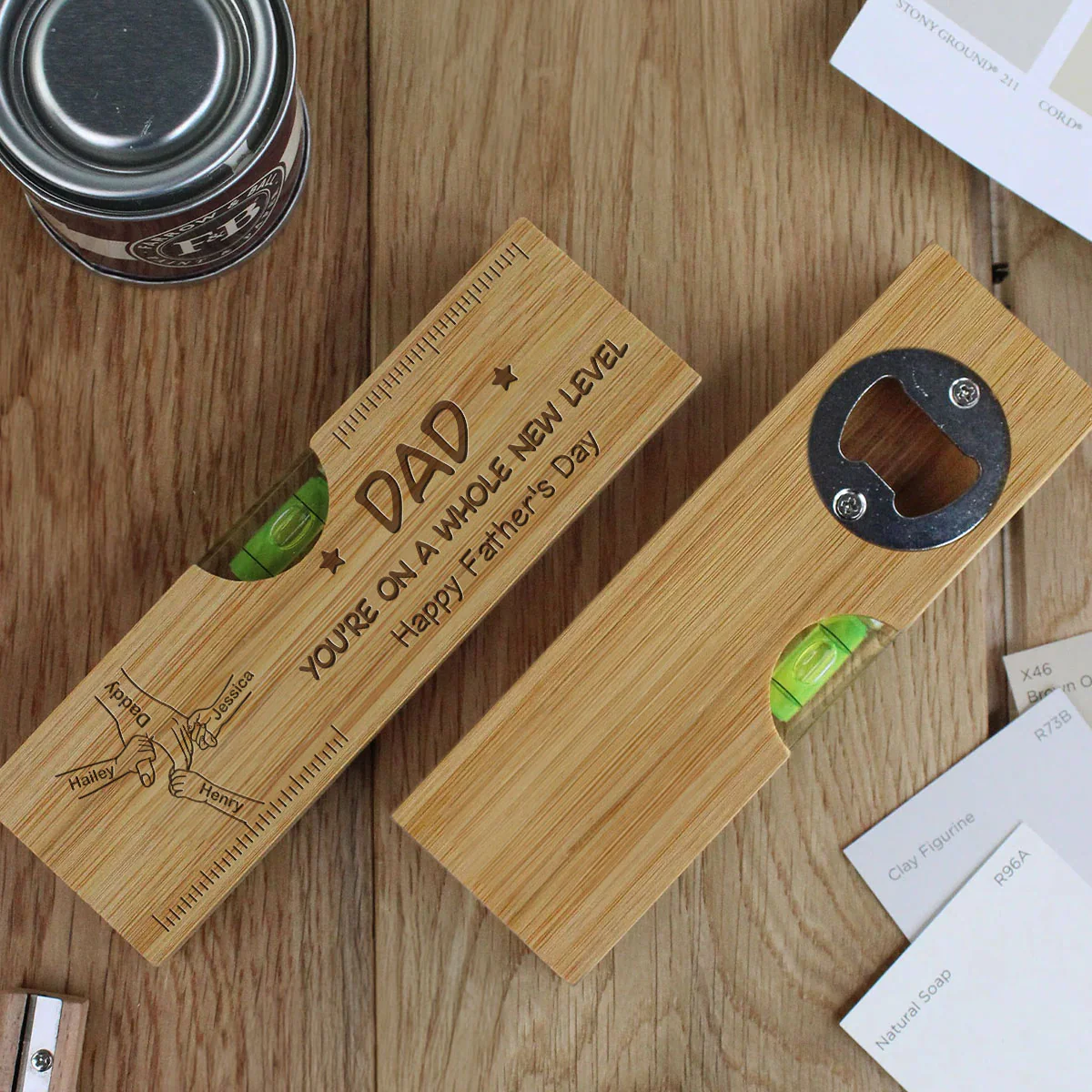 As Dads Go, You Are Different - Personalized Custom Engraved Wooden Spirit Level Bottle Opener - Image 4