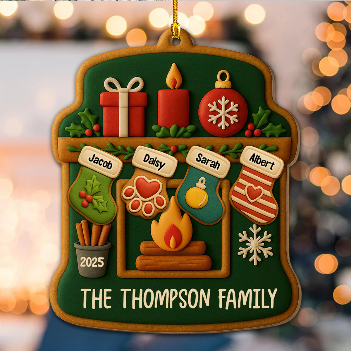 As Long As We Are Together - Personalized Custom 3D Effect Wood Ornament - Image 3