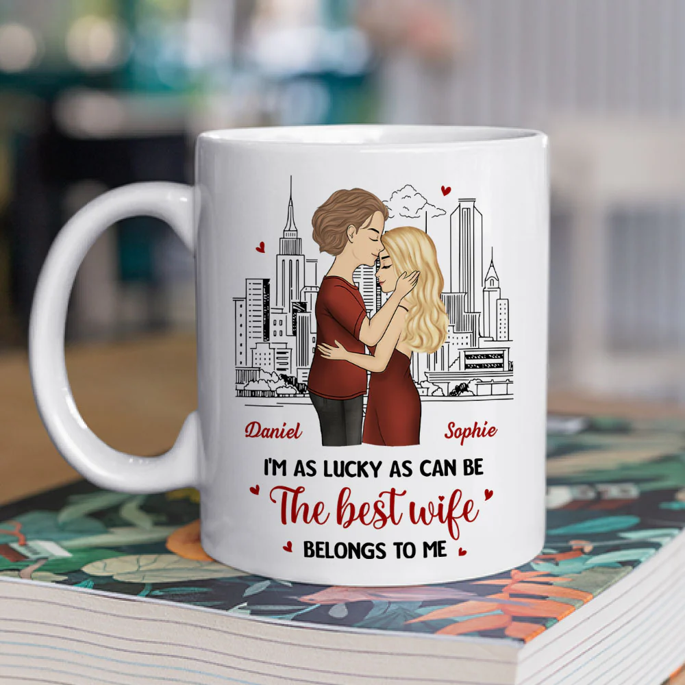 As Lucky As Can Be - Personalized Custom Coffee Mug - Image 2