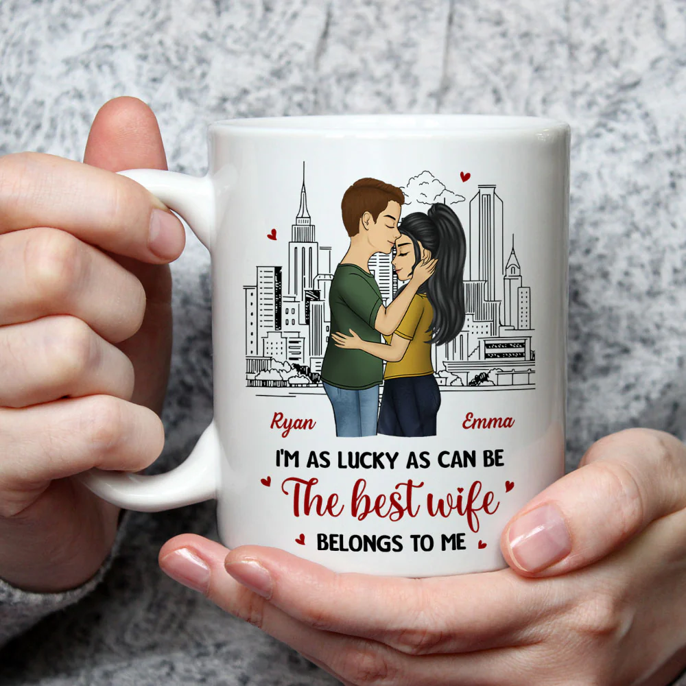 As Lucky As Can Be - Personalized Custom Coffee Mug - Image 3