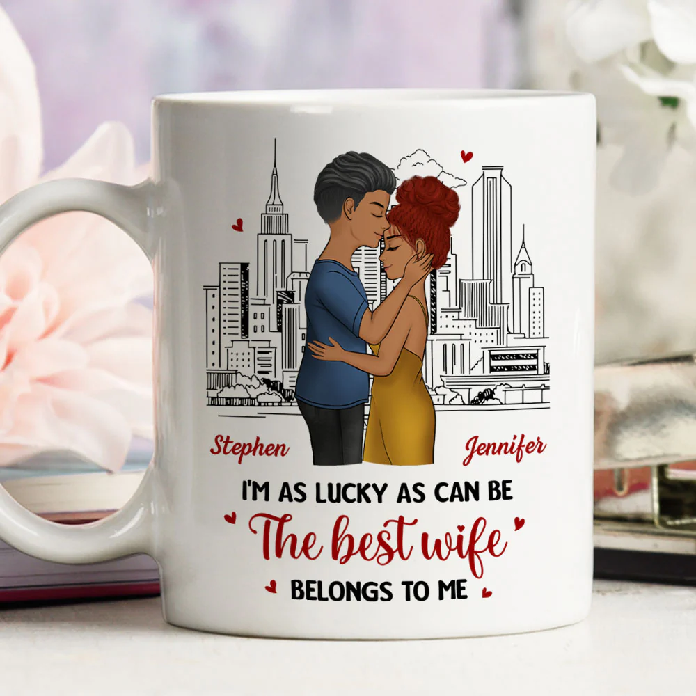 As Lucky As Can Be - Personalized Custom Coffee Mug - Image 4