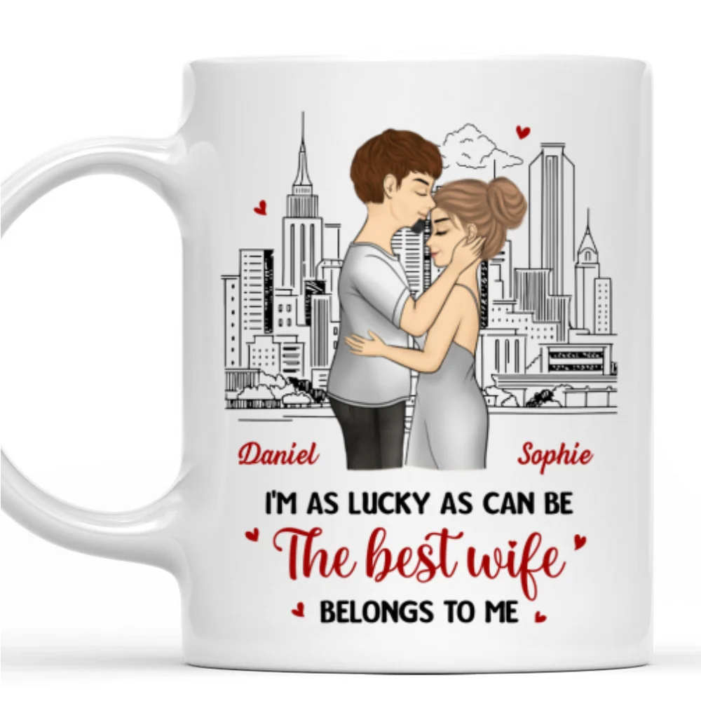 As Lucky As Can Be - Personalized Custom Coffee Mug - Image 6