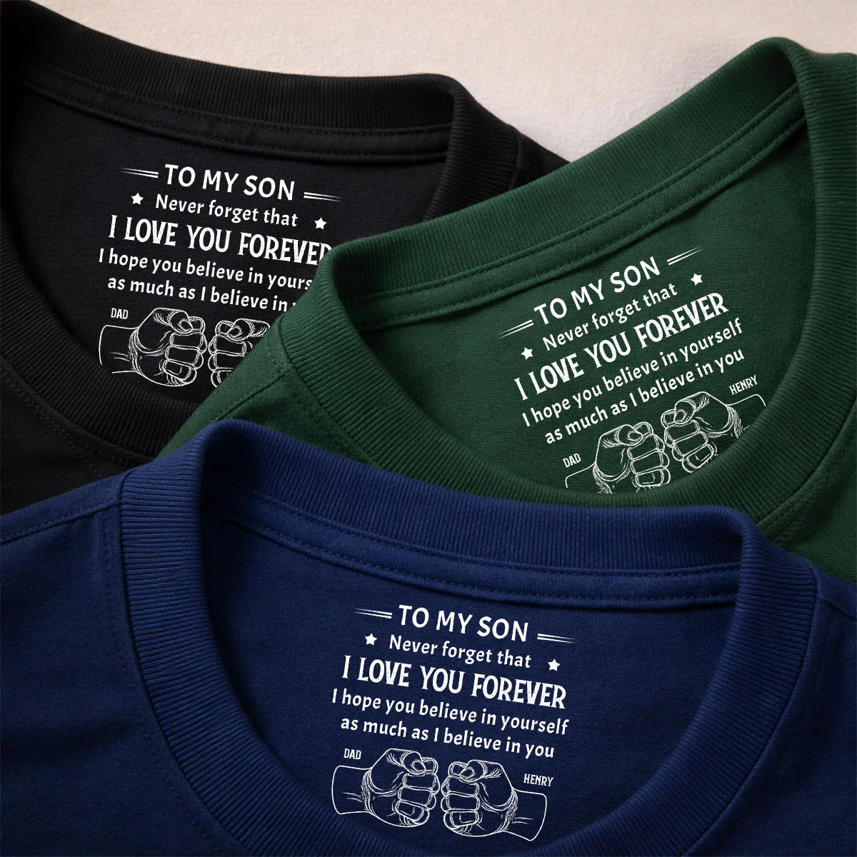 As Much As - Personalized Custom Inside Neck Print T-shirt - Image 3