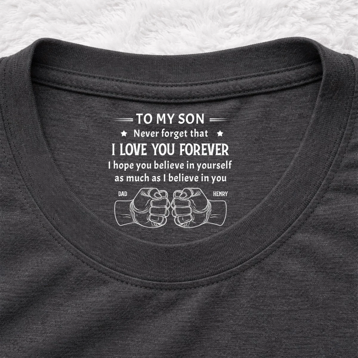 As Much As - Personalized Custom Inside Neck Print T-shirt - Image 7
