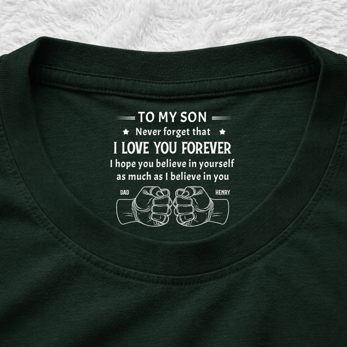 As Much As - Personalized Custom Inside Neck Print T-shirt - Image 8