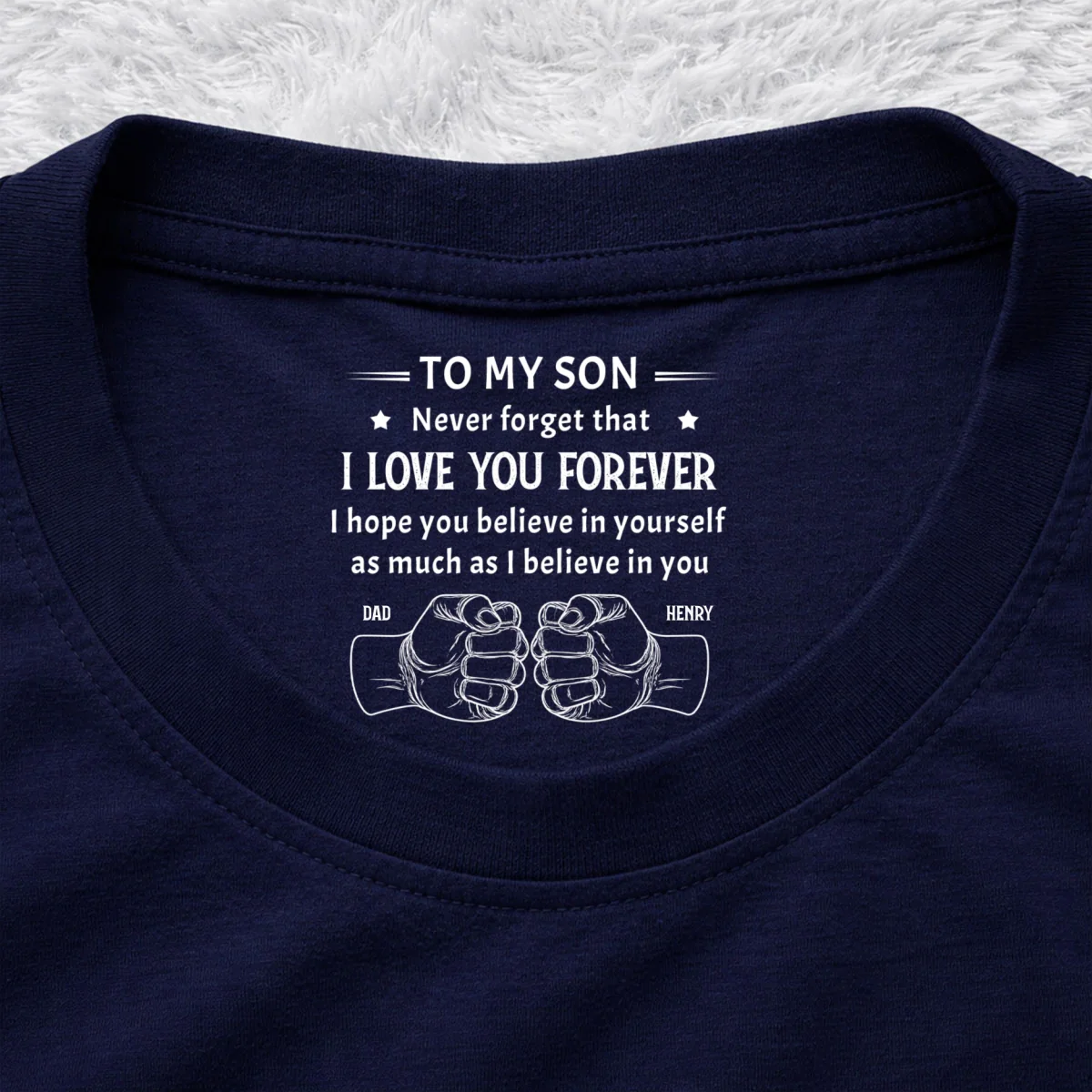 As Much As - Personalized Custom Inside Neck Print T-shirt - Image 9