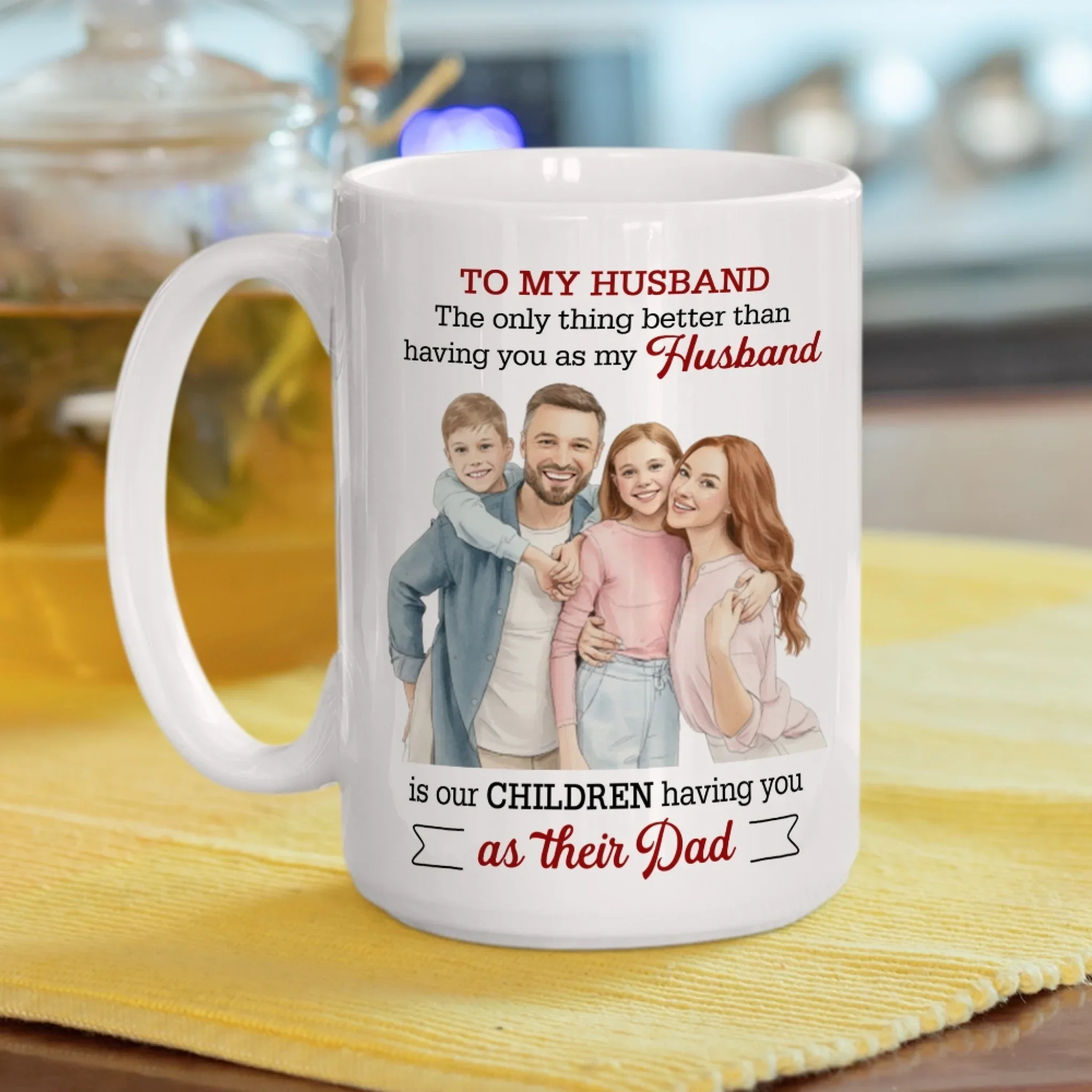 As Their Dad 2 - Personalized Custom Coffee Mug - Image 4