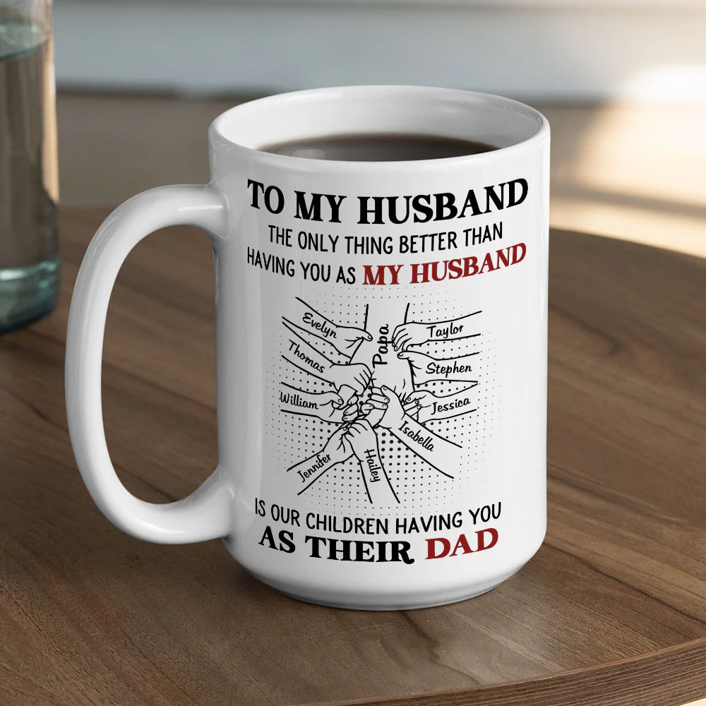 As Their Dad - Personalized Custom Coffee Mug - Image 4