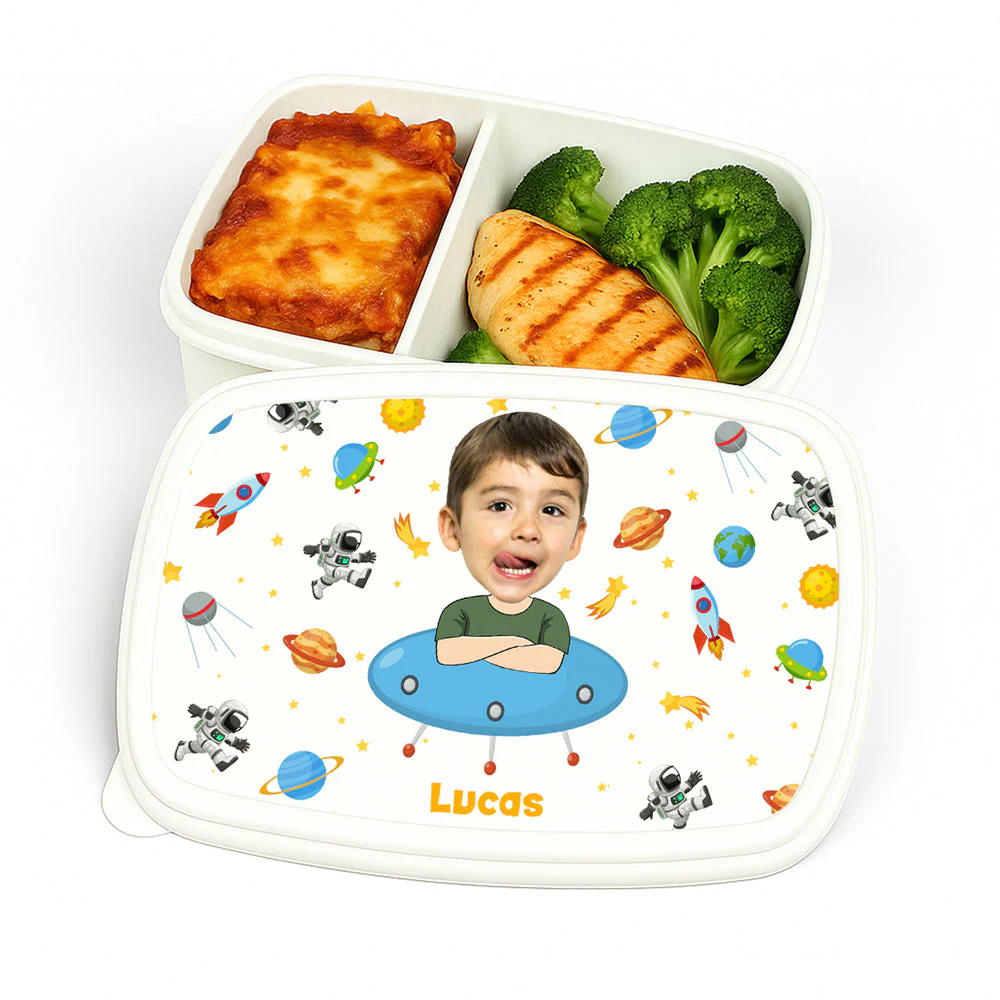 Astronaut In Space - Personalized Custom Lunch Box - Image 4