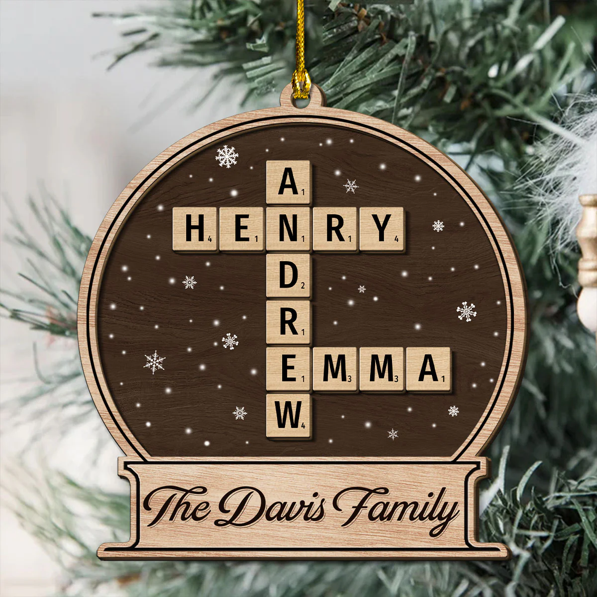 At Christmas, All Roads Lead Home  - Personalized Custom Freeshape 2-Layered Wood Ornament - Image 2