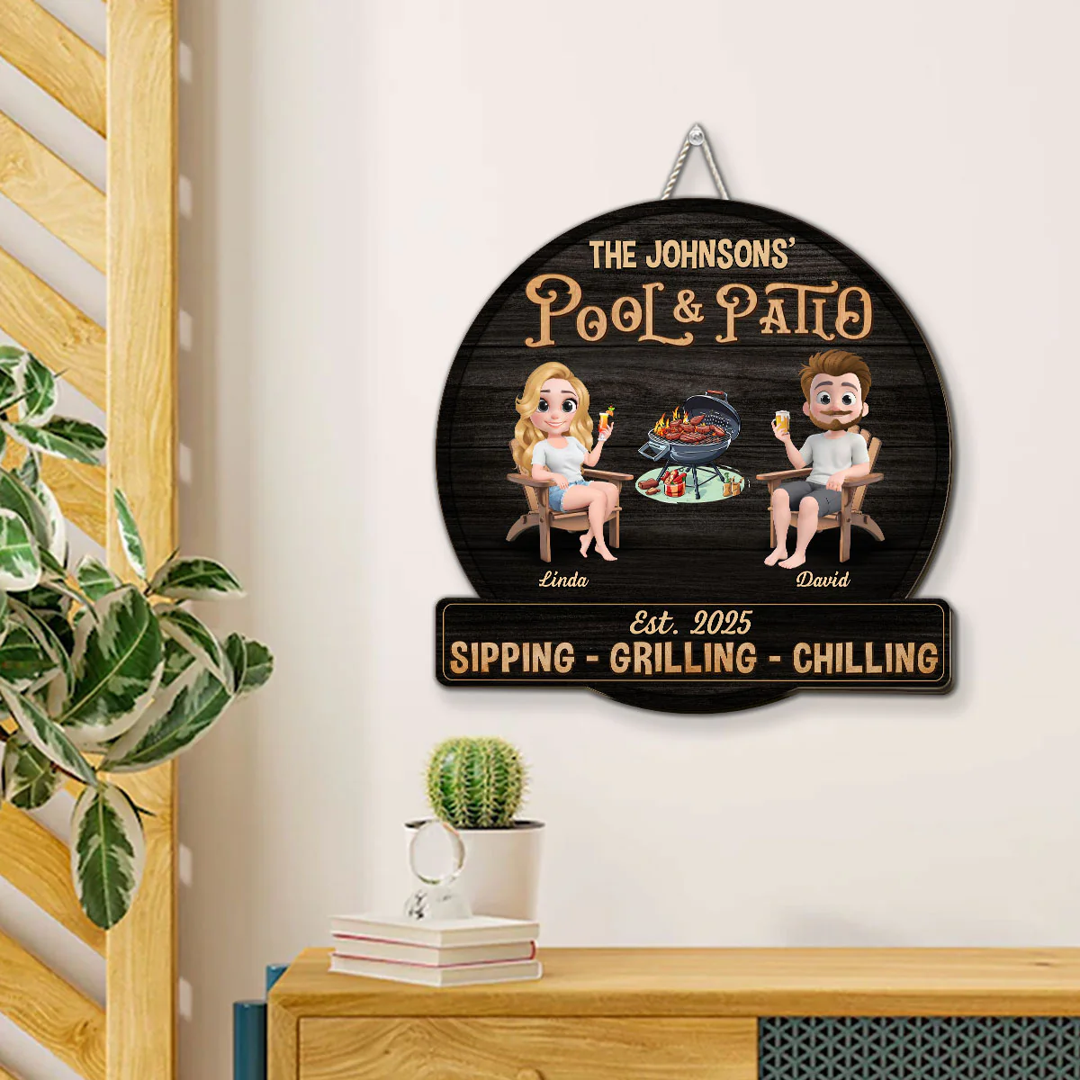 At Pool And Patio - Personalized Custom Wood Sign - Image 3