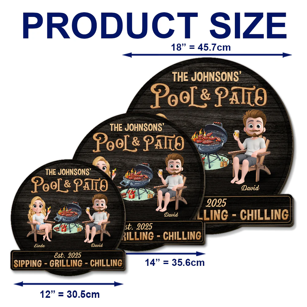 At Pool And Patio - Personalized Custom Wood Sign - Image 5