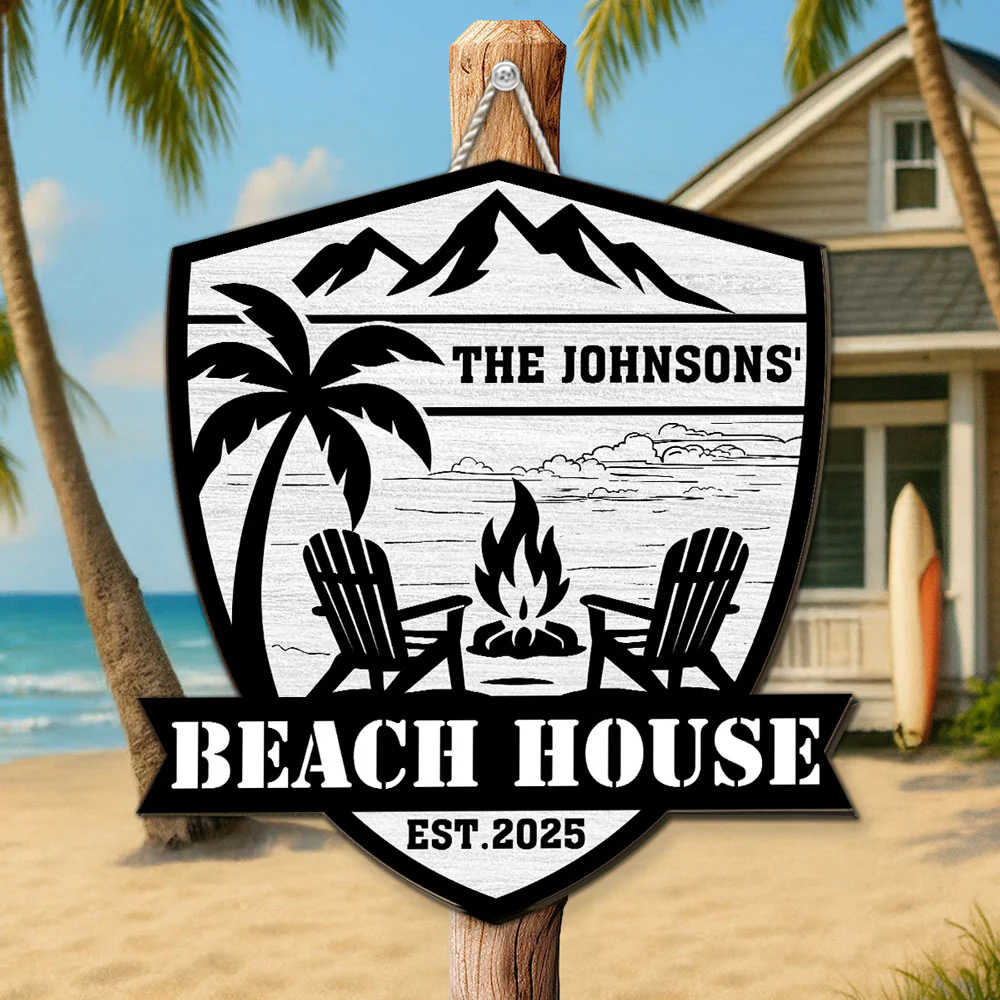 At The Beach House - Personalized Custom Wood Sign - Image 3