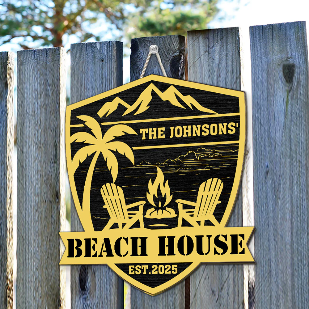 At The Beach House - Personalized Custom Wood Sign - Image 4