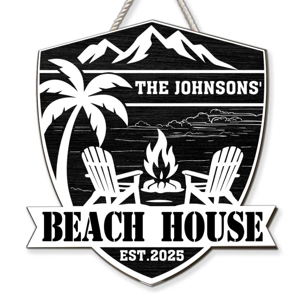 At The Beach House - Personalized Custom Wood Sign - Image 6